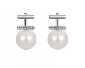 Elegant Pearl Drop Earrings for Women – Stylish Dangle Earrings with Rhinestone Accent (AXT-102)