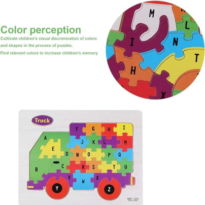 Wooden Alphabet Puzzle Board – Premium A-Z English Letters