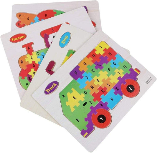Wooden Alphabet Puzzle Board – Premium A-Z English Letters