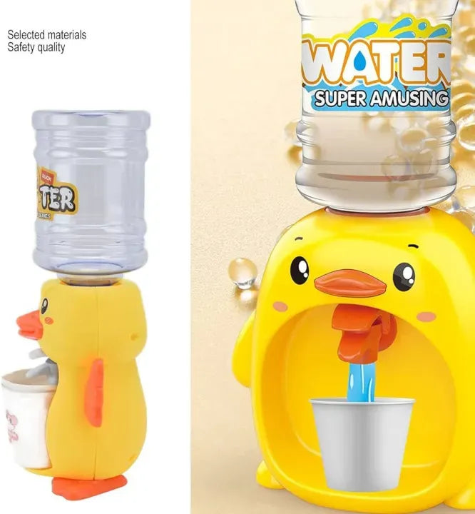 Mini Duck Water Dispenser Toy Drinking Fountain – Cute Yellow Duck Design with Realistic Water Flow, Eco-Friendly ABS Material