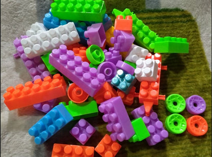 Building Blocks Toy Pack for Kids – 72 Pieces Multicolor Educational Blocks