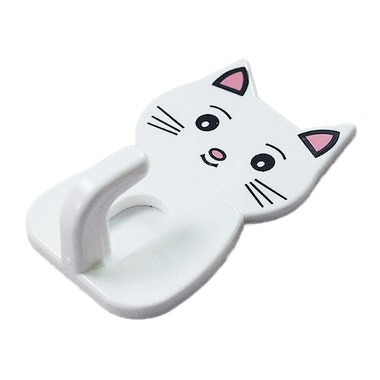 12 Pcs Cat Kitty Wall Hooks – Metallic Wall Hooks for Keys, Kitchen, Bathroom, and Home Organization (Random Colors)