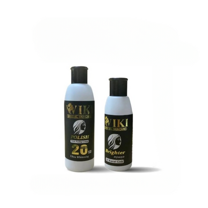 VIKI Special Skincare Brighter Power 24K Gold & Polish Peeling Cream – Ultra Whitening Set (Black)
