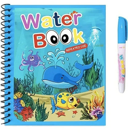 Magic Water Coloring Book for Kids – Reusable Drawing & Painting Fun