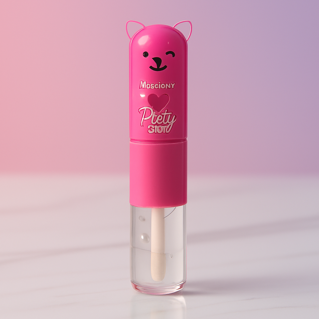 2 in 1 Cute Lip Balm + Lip Oil – Moisturizing, Glossy & Nourishing Lip Care | Available in Yellow, Red, Pink, Dark Pink, Purple & Sky Blue