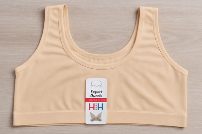 Malai Stuff Non-Padded Bra for Teenagers – Lightweight & Comfortable Everyday Wear | Plain Beige, Sizes 28, 30, 32, 34, Cups A & B