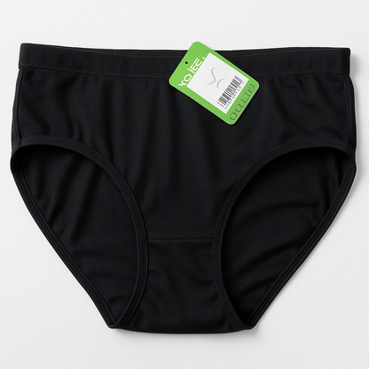 Jersey Plain Panty for Women – Lightweight, Comfortable & Soft Everyday Wear Underwear, Available in Sizes S, M, L (Black)