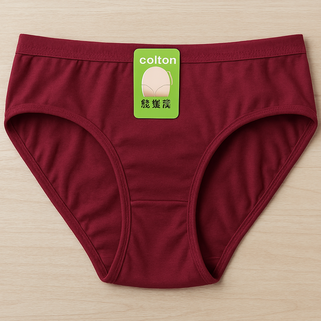 Jersey Plain Panty for Women – Soft, Lightweight & Comfortable Everyday Underwear, Breathable Jersey Fabric in Maroon