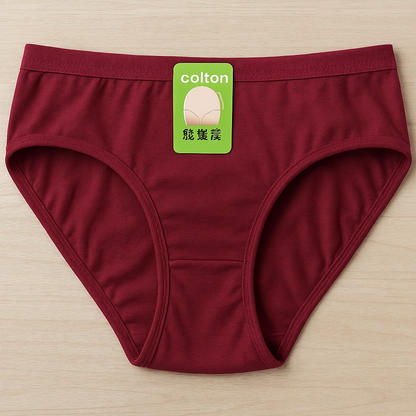 Jersey Plain Panty for Women – Soft, Lightweight & Comfortable Everyday Underwear, Breathable Jersey Fabric in Maroon
