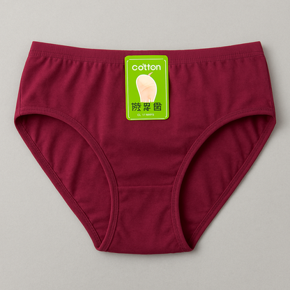 Jersey Plain Panty for Women – Soft, Lightweight & Comfortable Everyday Underwear, Breathable Jersey Fabric in Maroon