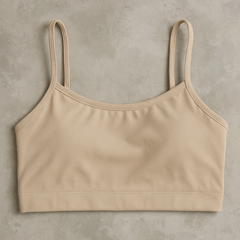 Teenagers’ Malai Non-Padded Bra – Soft, Lightweight & Comfortable Everyday Wear Lingerie, Plain Design in Beige, Sizes 28, 30, 32