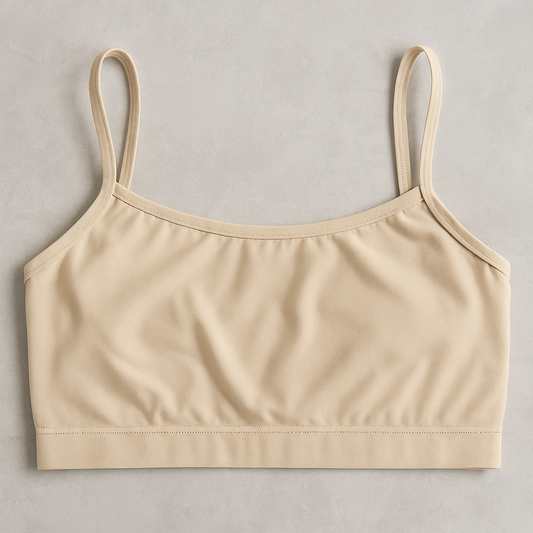 Teenagers’ Malai Non-Padded Bra – Soft, Lightweight & Comfortable Everyday Wear Lingerie, Plain Design in Beige, Sizes 28, 30, 32