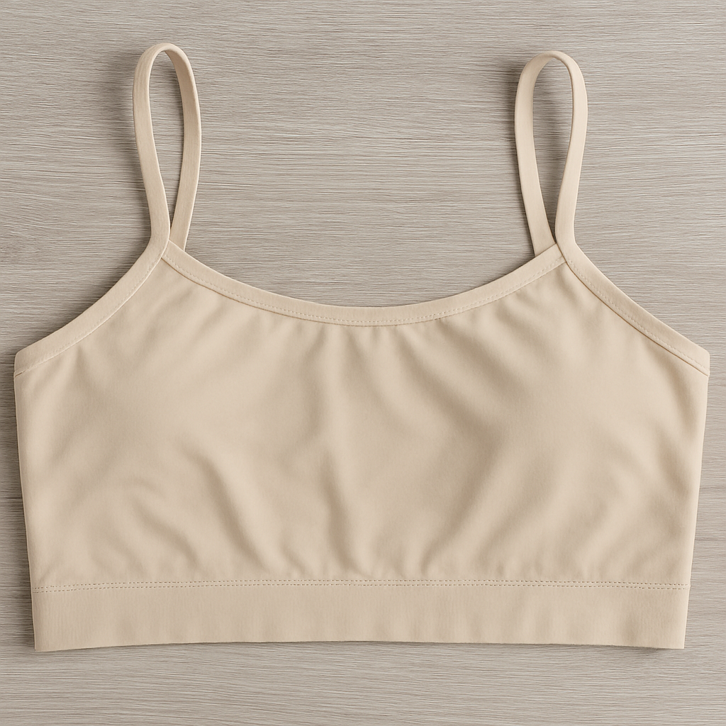 Teenagers’ Malai Non-Padded Bra – Soft, Lightweight & Comfortable Everyday Wear Lingerie, Plain Design in Beige, Sizes 28, 30, 32