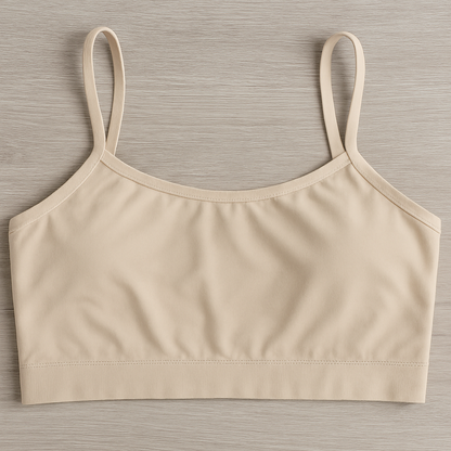 Teenagers’ Malai Non-Padded Bra – Soft, Lightweight & Comfortable Everyday Wear Lingerie, Plain Design in Beige, Sizes 28, 30, 32