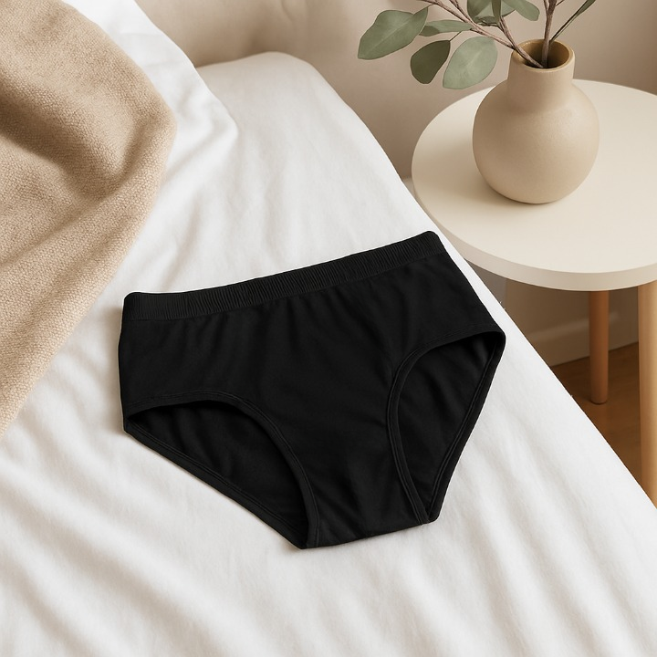 Jersey Plain Panty for Women – High Quality Soft & Lightweight Fabric, Black (S, M, L)