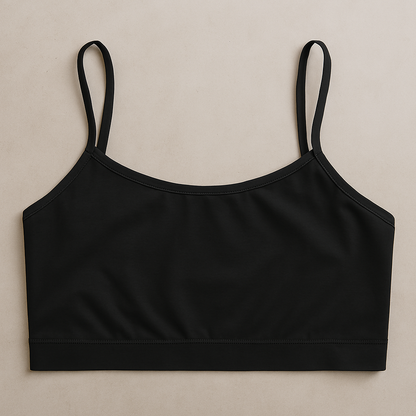 Teenagers’ Malai Non-Padded Bra – Soft, Lightweight & Comfortable Everyday Wear Lingerie, Plain Design in Black, Sizes 28, 30, 32