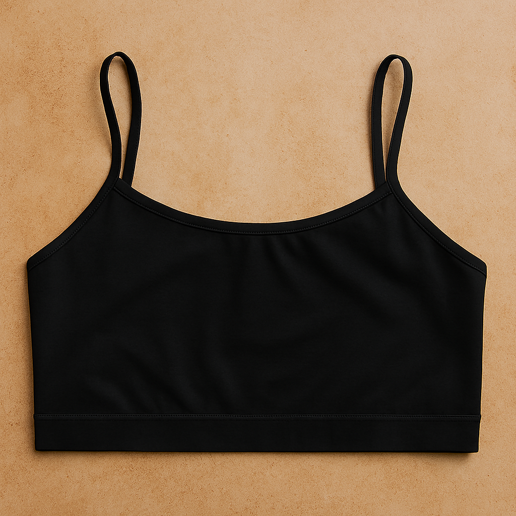 Teenagers’ Malai Non-Padded Bra – Soft, Lightweight & Comfortable Everyday Wear Lingerie, Plain Design in Black, Sizes 28, 30, 32