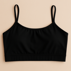 Teenagers’ Malai Non-Padded Bra – Soft, Lightweight & Comfortable Everyday Wear Lingerie, Plain Design in Black, Sizes 28, 30, 32