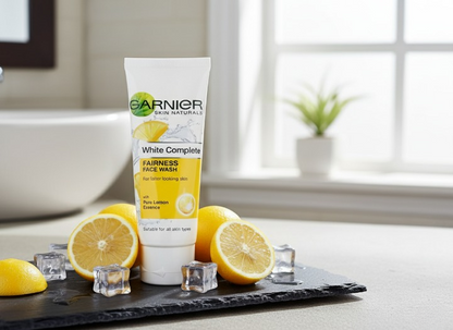 Garnier Pure Lemon Essence Face Wash – 100g Brightening Daily Cleanser for Fresh, Oil-Free & Radiant Skin | Gentle Liquid Formula