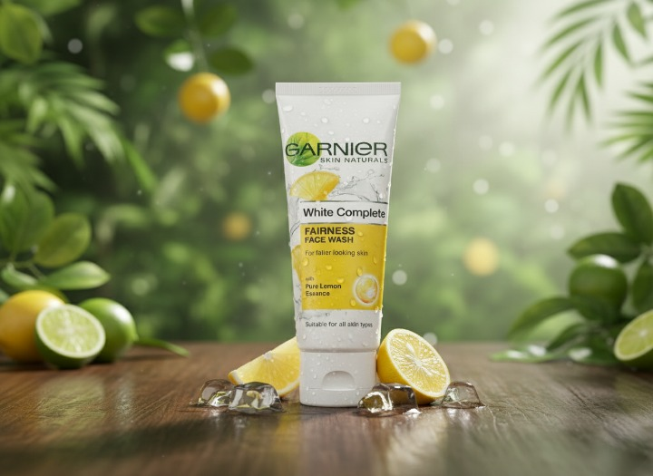 Garnier Pure Lemon Essence Face Wash – 100g Brightening Daily Cleanser for Fresh, Oil-Free & Radiant Skin | Gentle Liquid Formula