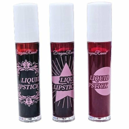 Dragon Ranee Matte Lipstick Pack of 3 – Waterproof Lip & Cheek Tint Set for Girls, Shades A & B, Long-Lasting Multicolor Matte Finish