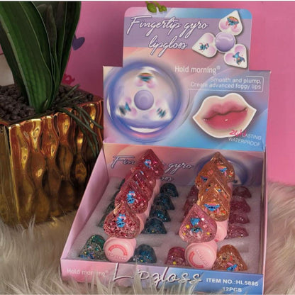 3 in 1 Spinner Lip Oil – Hydrating & Nourishing Lip Care, Lightweight Liquid Formula in Shades of Pink, Smooth & Glossy Finish, Long-Lasting Moisture