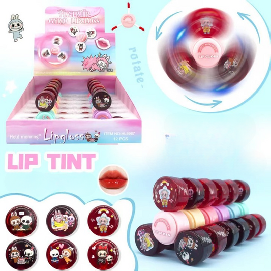 3 in 1 Spinner Lip Gloss/Tint – Hydrating Liquid Lip Color, Glossy & Vibrant Finish, Multicolor Red Shades, Long-Lasting Shine & Moisturizing Formula