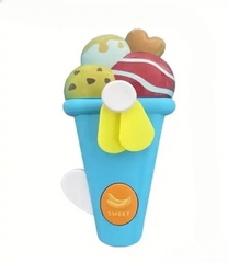 Handheld Ice Cream Cone Toy Fan for Kids – Cute Cartoon Design, Safe Soft Blades, Portable Mini Fan for Summer Play & Cooling (Random Color)
