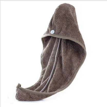Hair Drying Towel Cap – Quick Dry, Soft & Absorbent Turban Wrap for Women | Anti-Frizz Hair Wrap Towel for Bathroom & Salon Use