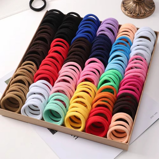 Pack Of 14Pcs Multicolor Hair Ponies For Girls | Soft And Stretchable Hair Bands | Stylish Elastic Hair Ties For Daily Wear And Fashion Hairstyles
