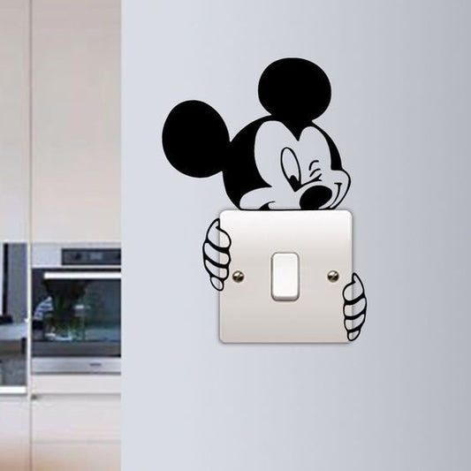 Miki Mouse Shape Wooden Wall Art – Cute Animal Design Decorative Wooden Piece For Home, Kids Room, Or Office Wall Decor (5 Inches)