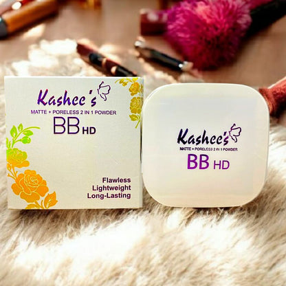 Kashees 2 In 1 Flawless BB HD Face Powder – Dual Action Brightening And Smoothing Powder For Perfect Coverage And Long-Lasting Matte Finish