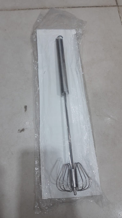 Hand Pressure Semi-Automatic Egg Beater Kitchen Accessories Tools Self Turning Cream Utensils Whisk Manual Mixer (30.5x6.5cm)