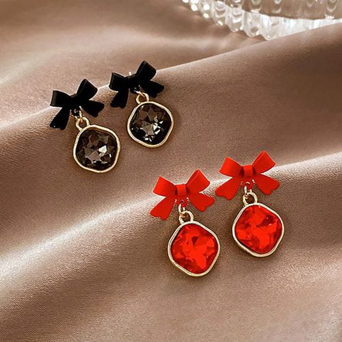 AWJ-166 Bow Shape Korean Earrings