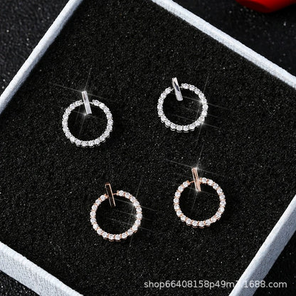 ZVT-168 Circle Zircon Korean Earrings