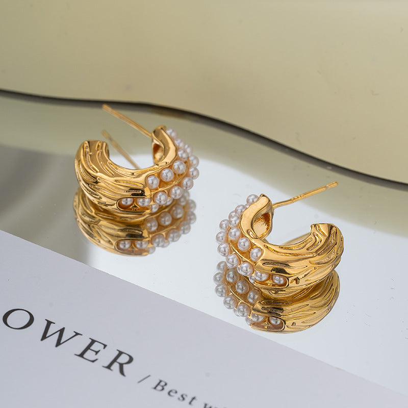 ZJX-169 Pearl Bali – Elegant Korean Style Earrings