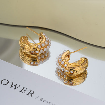 ZJX-169 Pearl Bali – Elegant Korean Style Earrings