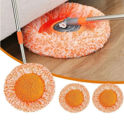 360° Rotating Microfiber Mop | Round Shape | Extendable Adjustable Stick | Floor Cleaning Accessories for Home