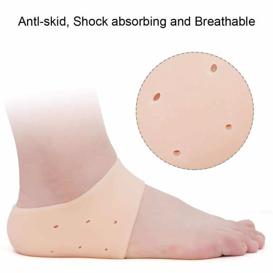 Silicone Gel Heel Pad Socks | Pain Relief & Anti‑Crack | 1 Pair Heel Guards & Protectors for Men & Women