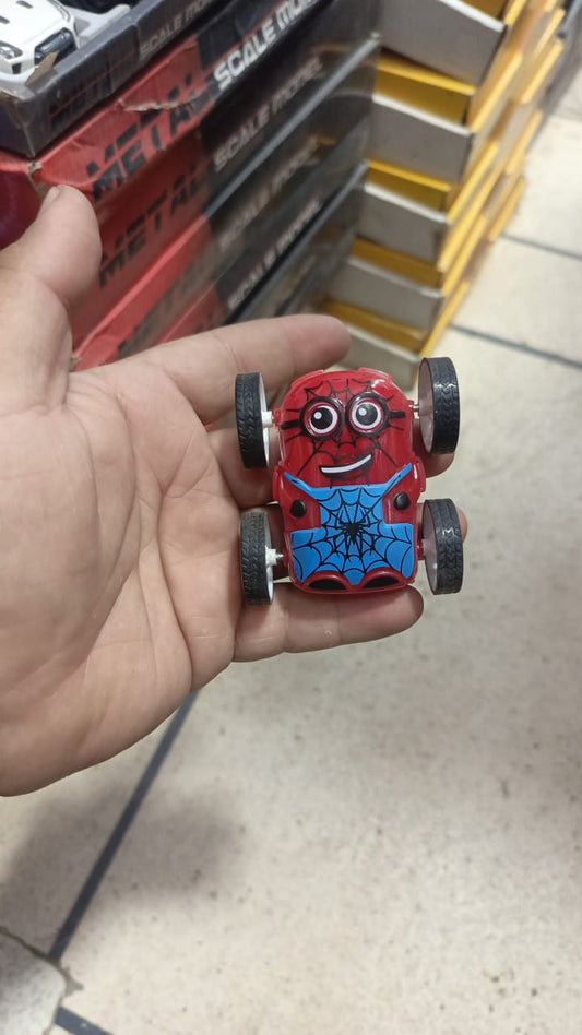 360° Stunt Car Toy - Double-Sided Flip Action, Friction Powered, Cartoon-Themed Racer