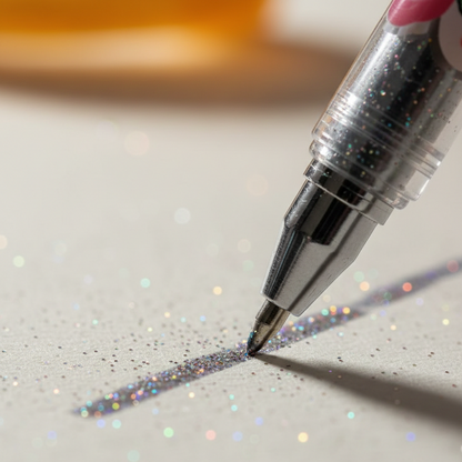 12 Colors Gel Pens Set – Glitter & Metallic 1.0mm Fine Tip