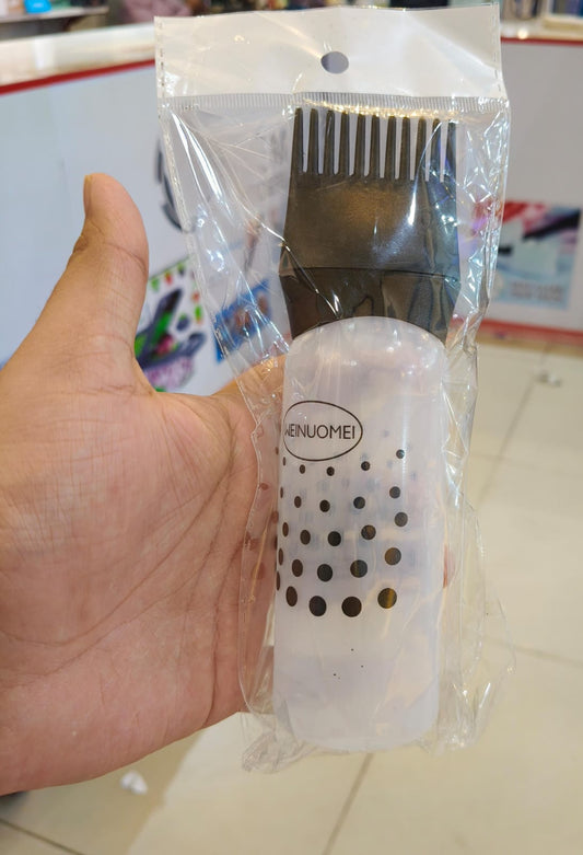 Hair Oil Comb Applicator Bottle with Graduated Scale – Professional Hair Coloring, Oiling & Scalp Treatment Tool ~ Random Color (1Pc)