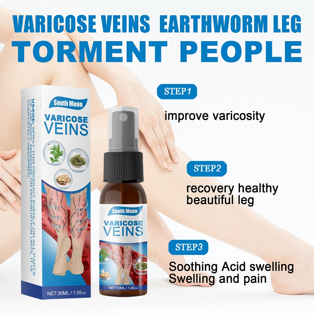 Varicose Veins Treatment Spray – Advanced Formula for Spider Veins, Leg Pain & Swelling Relief ~ 30ml