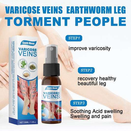 Varicose Veins Treatment Spray – Advanced Formula for Spider Veins, Leg Pain & Swelling Relief ~ 30ml