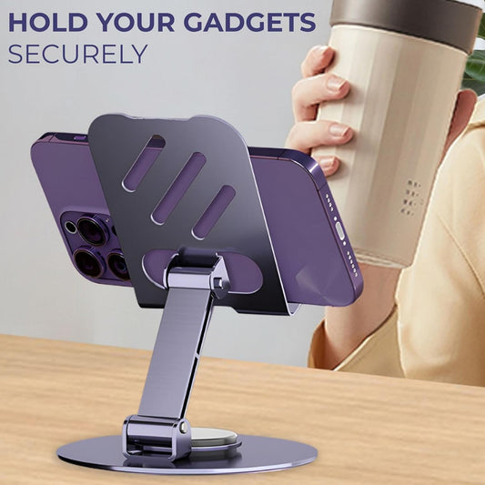 Mobile Holder Tablet Stand 360 Rotatable Adjustable Foldable Desktop Phone Holder For Bed Home Dining Room