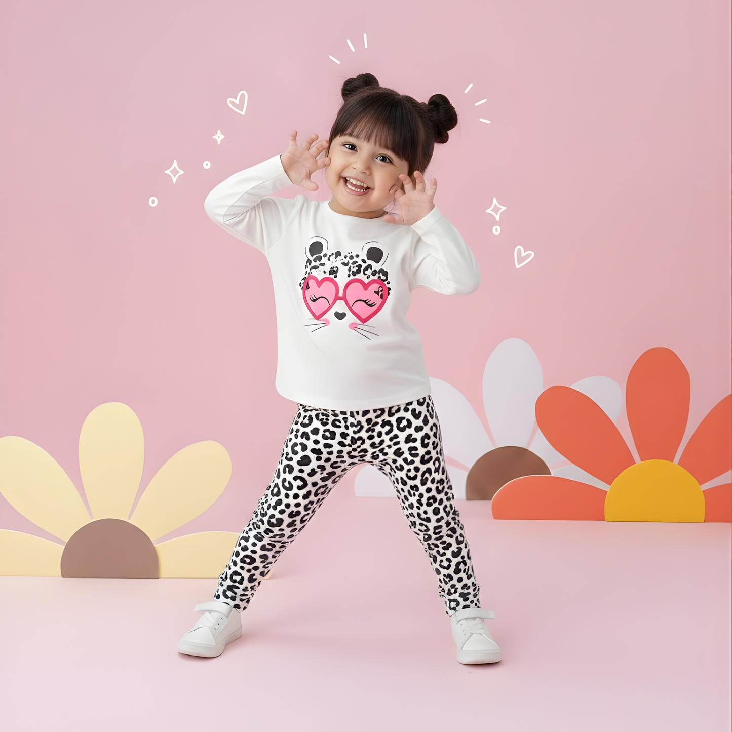 White Hearth Printed Kids Wear Set