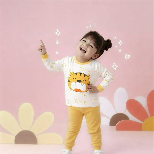 Tiger Cartoon Printed Kids Wear Set