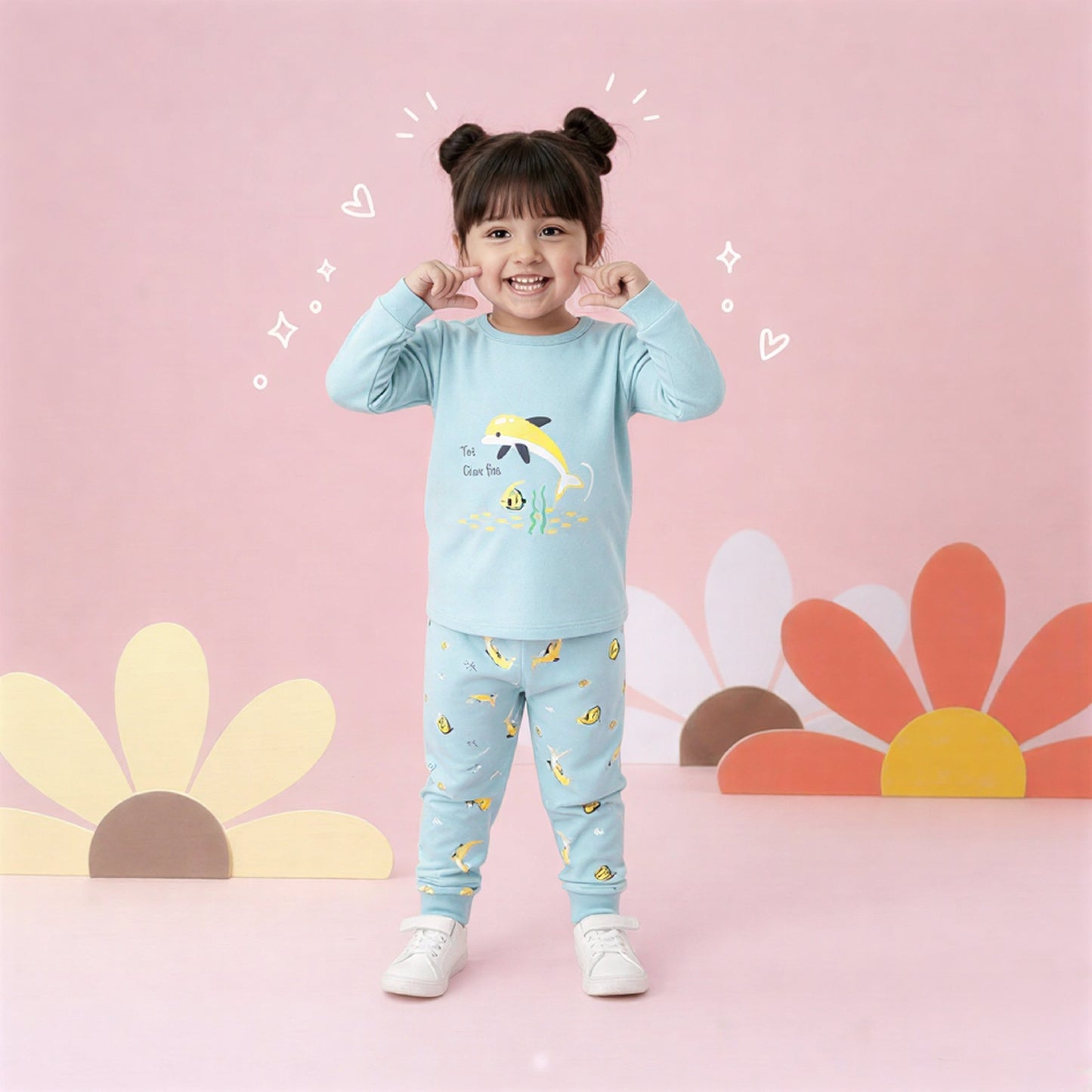 Dolphin Printed Kids Wear Set
