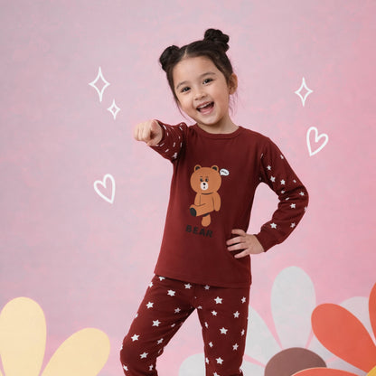 Bear Printed Kids Wear Set
