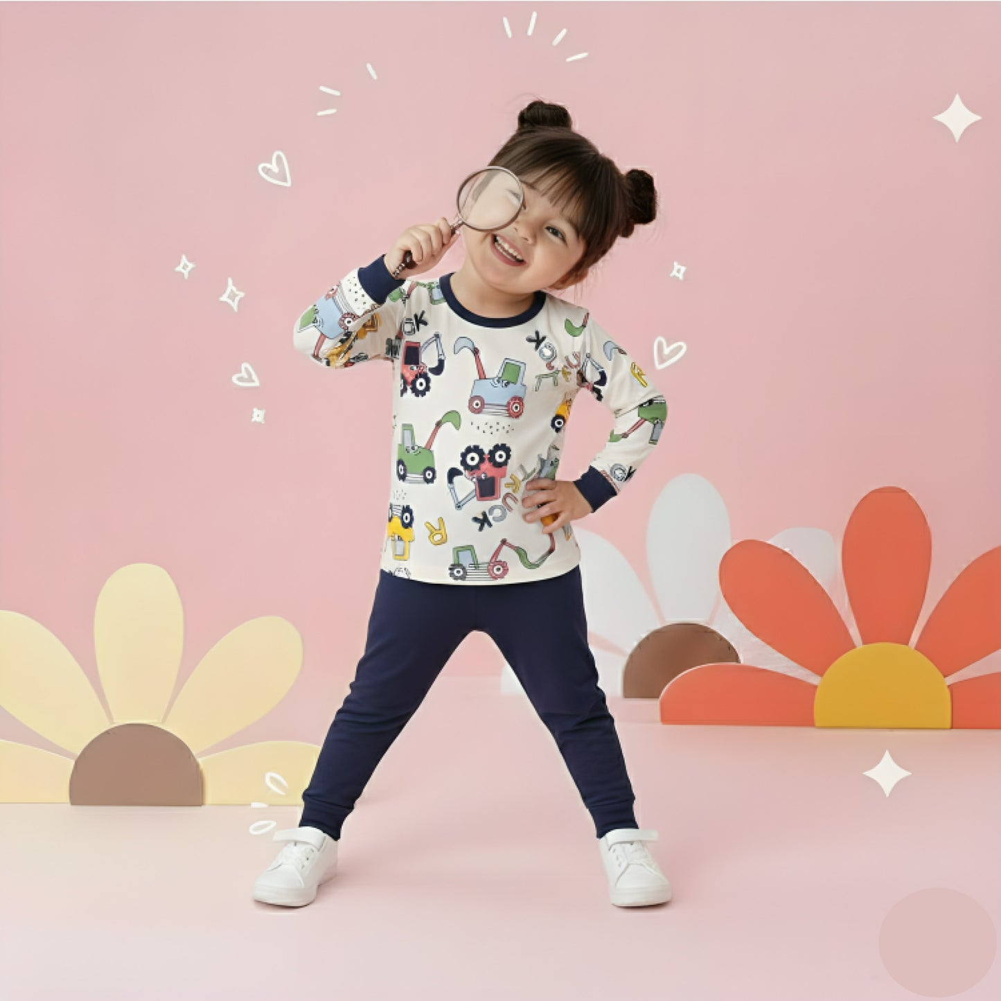 Vehicle Print Kids Summer Wear Set